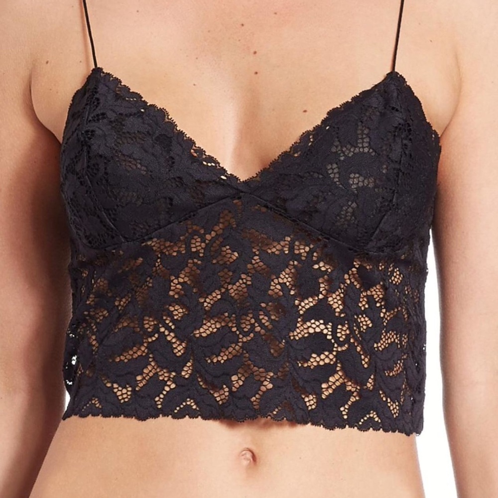 Black Lace Free People Brami Bralette